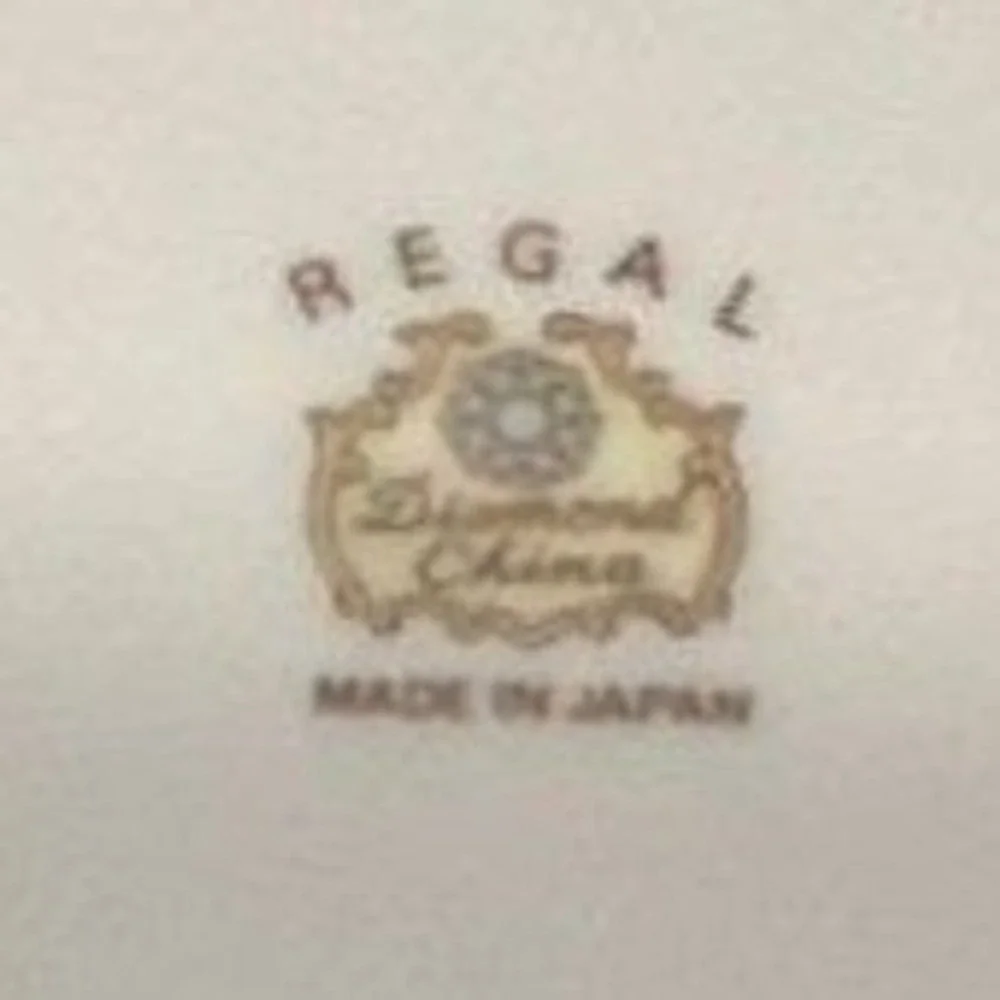Regal Diamond China Citrus Dinner Plates,‎ Set of 2, Vintage Ceramic Tableware